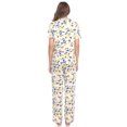 thumbnail image 4 of White Mark Women's Short Sleeve & Pants Tropical Pajama Set, 4 of 5