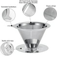 thumbnail image 3 of Pour Over Coffee Dripper Reusable Stainless Steel Kitchen Farm Side Strainer over The Strainer Stainless Steel Stainless Steel Strainer Long Shank Bathroom Plunger, 3 of 3