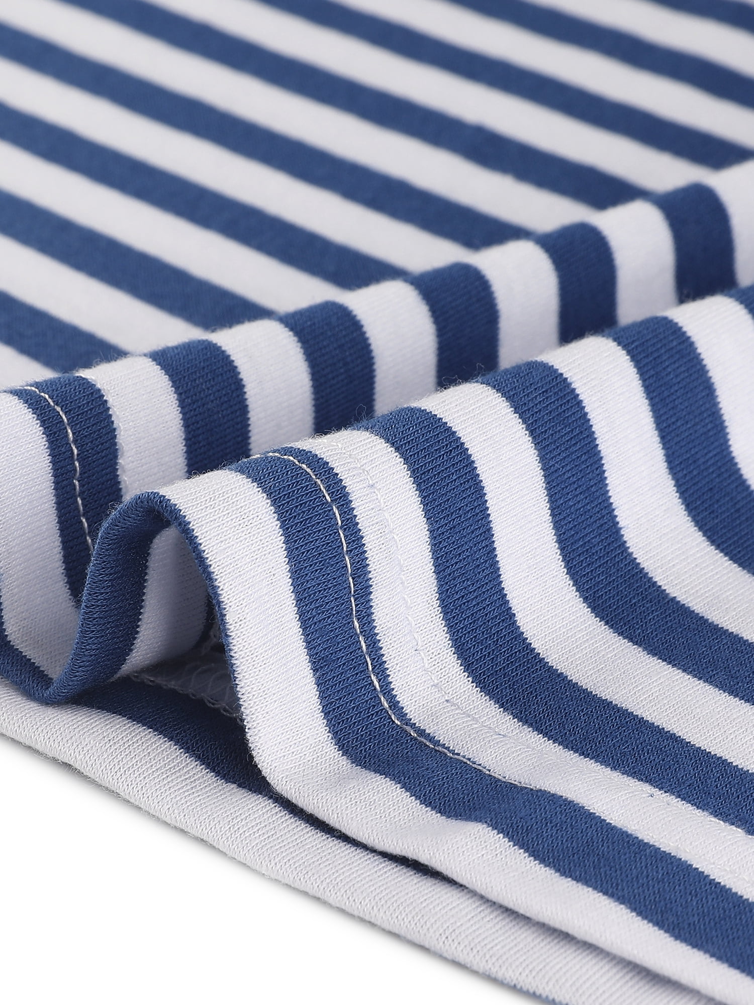 DARING DIVA Women's Color Block Striped Knit Top Long Sleeves T-Shirt M Blue White