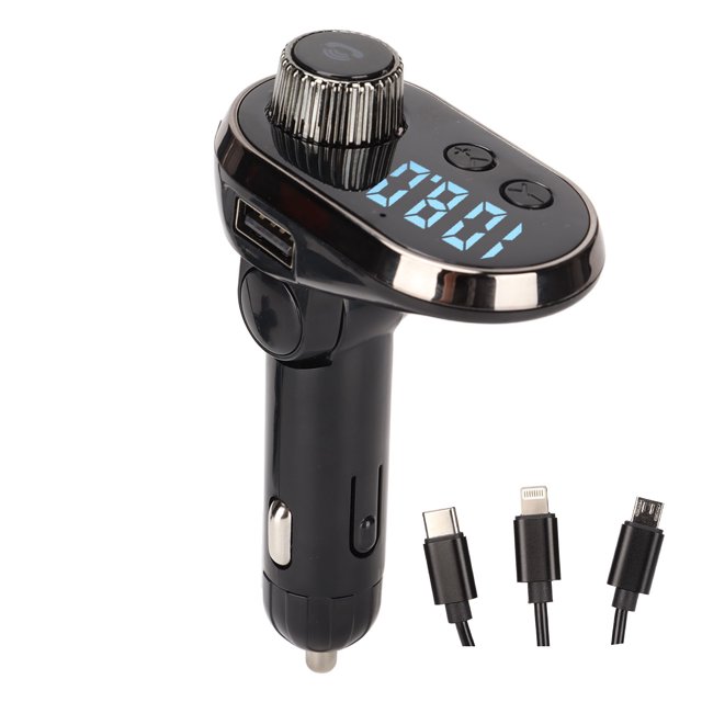 Transmisor Bluetooth para automóvil, diseño aerodinámico del reproductor de música para automóvil con reproductor M para automóvil de 1 a 3