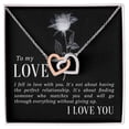 thumbnail image 2 of To My Love I Fell in Love Inseparable Necklace, 2 of 7