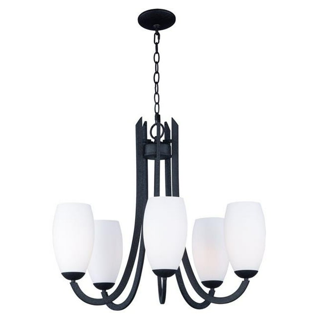Maxim 21655SWTXB Taylor 5-Light Chandelier, Textured Black