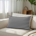 thumbnail image 3 of Boho Black Stripe Standard Size Pillow Cover,Pillowcase Protectors with Zipper,Breathable Decorative Throw Pillow Case Cover,Abstract Geometric White Minimalist Pillow Shams for Couch Sofa 20x26Inch, 3 of 8