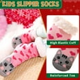 thumbnail image 4 of Kids Boys Girls Warm Slipper Socks Cute Animal Soft Thicken Winter Thermal Fleece Fuzzy Non-Skid Children Home Socks 1Pairs, 4 of 6