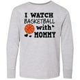 thumbnail image 3 of Inktastic I Watch Basketball with Mommy Long Sleeve Youth T-Shirt, 3 of 5
