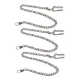 thumbnail image 6 of OULII 3Pcs Retro Black Metal Pocket Watch Chains with Clip Fob for Stylish Formal Wear, 6 of 8