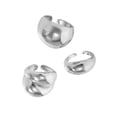 thumbnail image 2 of Anillos abiertos para mujer jinwen 3 piezas geométricos apilables plata, 2 of 8