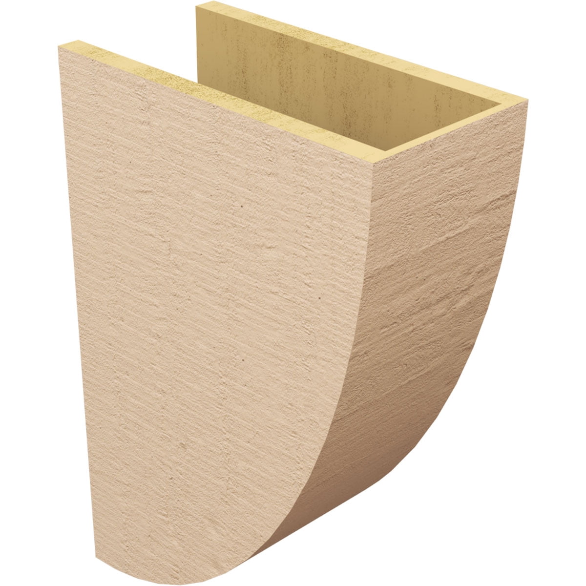 8"W x 16"D x 24"H Classic Durham Rough Cedar Woodgrain TimberThane Corbel, Primed Tan