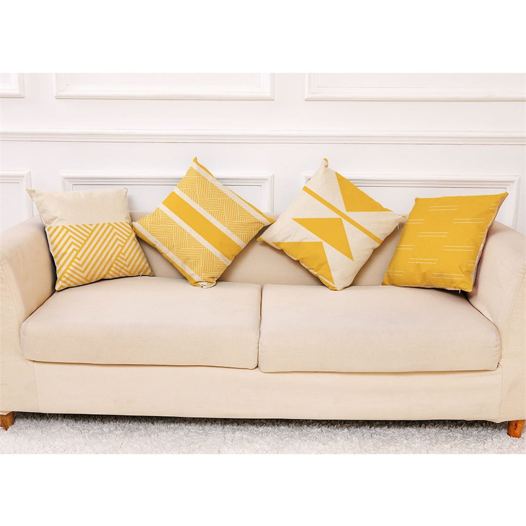 Print Geometric Linen Pillow Cases Sofa Car Cushion Home Decor Cushion Cover LY