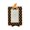 A003- Clear (Yellow Dot Pattern), variant on Halloween Picture Frame 8X8 Inch Striped Wooden Pumpkin Decor Halloween Party Decorations for Home Desk Display Halloween Photo Holder 1 Pack