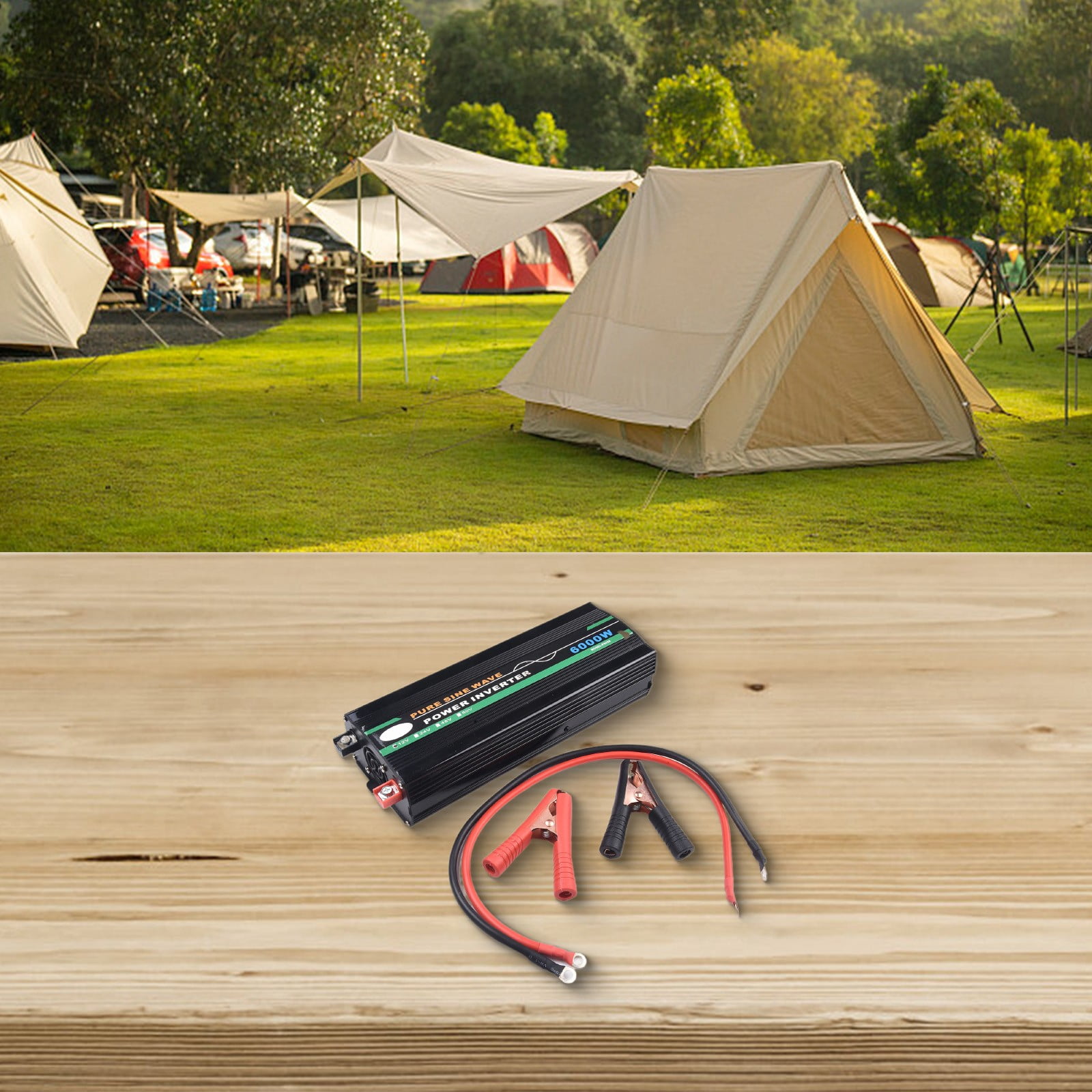 High Efficiency 6000W Pure Sine Wave Power Inverter for Solar Panel, Home, 12V to 220V 60hz