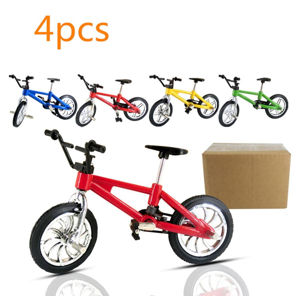 ruzhgo 4 pcs Mini Finger Bike 1 18 Miniature Alloy Bike Toys Sports Finger Toy Collections Cake Decoration Walmart