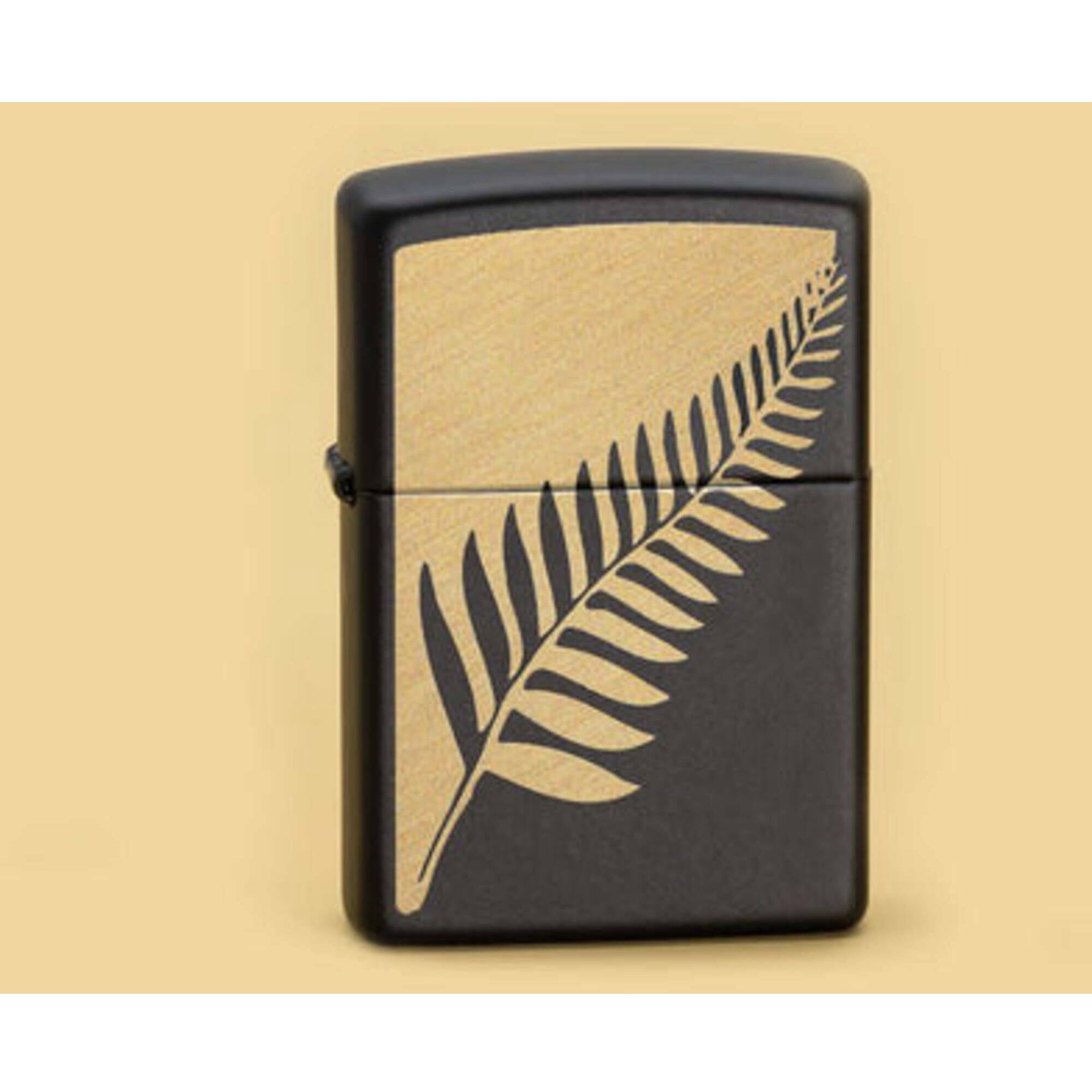 Zippo 46473 Zen Flora Design Matte Black Windproof Pocket Lighter