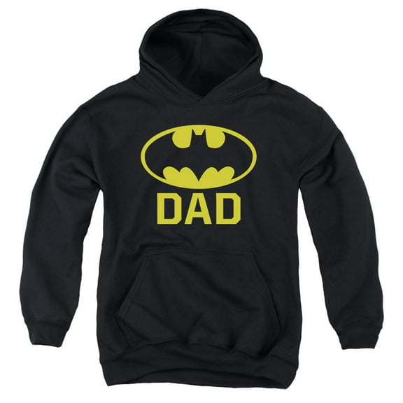 Batman/bat Dad-youth Pull-over Hoodie-black-lg