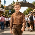 thumbnail image 2 of KHONTS Oktoberfest Graphic Printed Shirts for Boys Kids Long Sleeve Western Shirts Button down Casual Tops,Size 2-14 Years 06-Coffee 120, 2 of 4