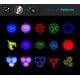 thumbnail image 3 of SHEHDS Luz de cabeza móvil Focos LED de 80 W con 8 colores 8 Gobos Luces de DJ Prisma giratorio de 3 caras Enfoque electrónico Control DMX activado por sonido Luz de escenario para Navidad Disco Club, 3 of 5