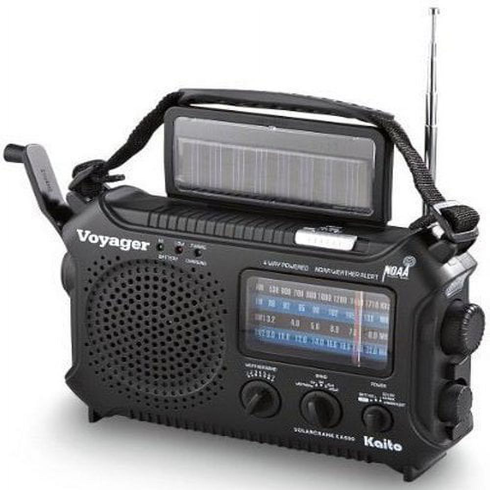 Kaito KA500 Voyager Emergency Radio with Solar, Crank, and Flashlight photo 3