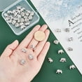 thumbnail image 6 of 40pcs Elephant Spacer Beads 4 Style Lucky Elephant Animal Beads Tibetan Alloy Carved Loose Beads for DIY Necklace Bracelet Earring Kaychain Jewelry Making Antique Silver, 6 of 9