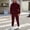 Wine_002, variant on Domuza Men Sweatsuits Sets Solid Color Fleece Drawstring Hoodies Pullover and Jogger Sweatpants Sport Casual Jogging Suit Sweat Suits Dark Green 3XL