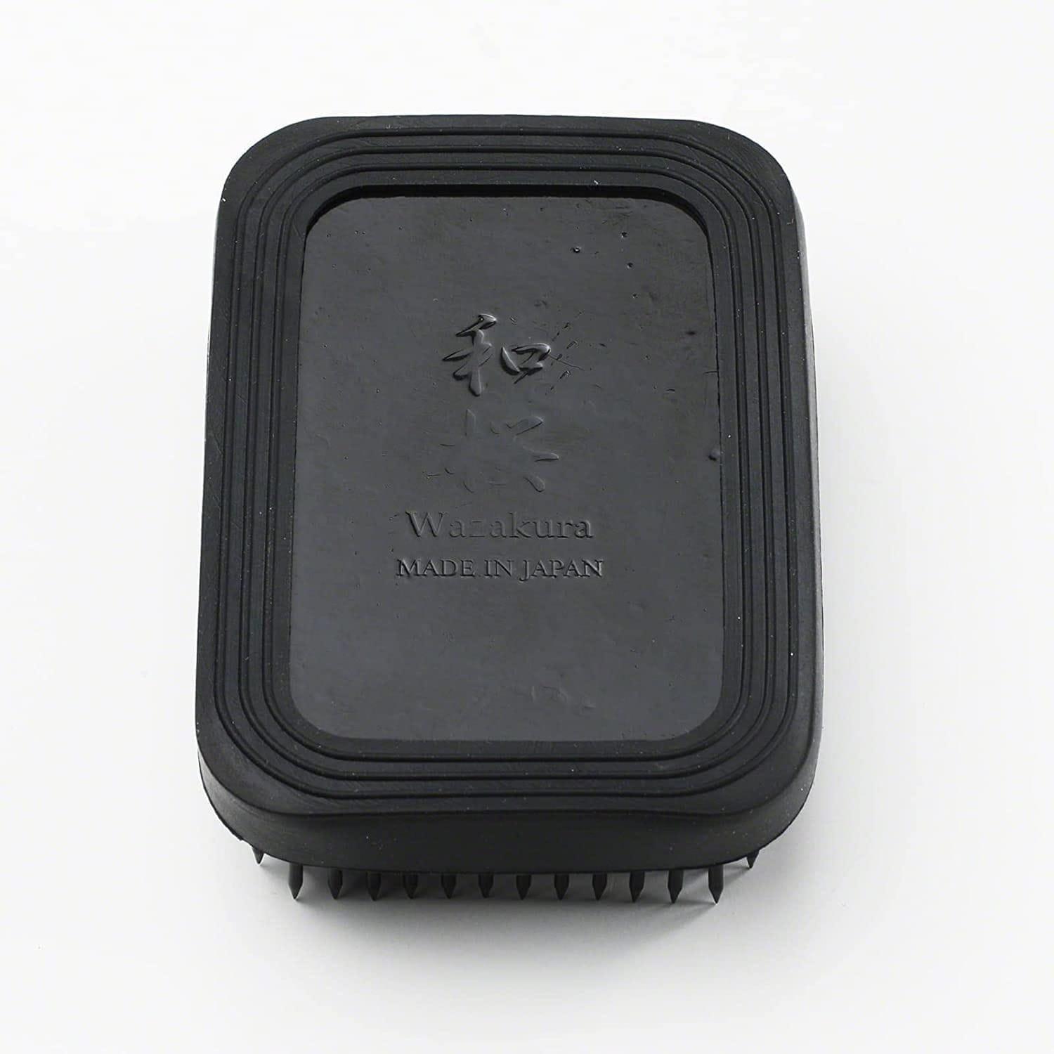 Wazakura Japanese Ikebana Kenzan Rectangular Square 3.2" Black Made in Japan