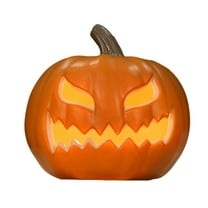 Battery Powered Illuminated Halloween Pumpkin Decoration for Indoor and Outdoor Porch Yard Tabletop Holiday Festive Display