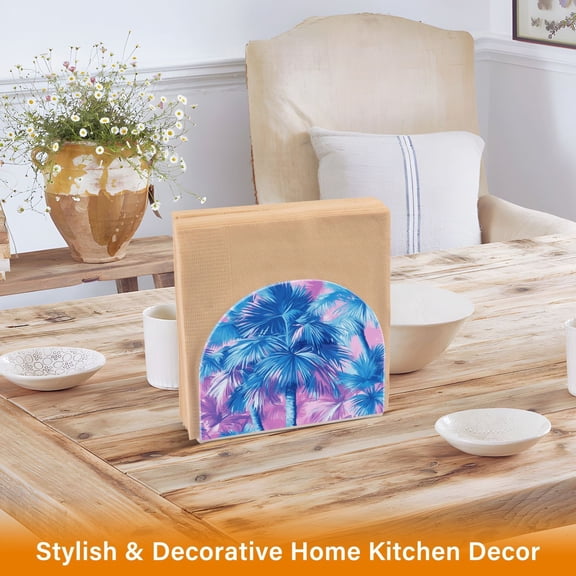 BZSMCE Napkin Holder Creative Tropical Breeze Pattern Classic Napkin Holders