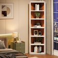 thumbnail image 4 of Tribesigns 7-Tier Corner Shelf, 70.87" Tall Corner Bookshelf, Modern White Corner Bookcase, Wood Display Shelf, 4 of 5