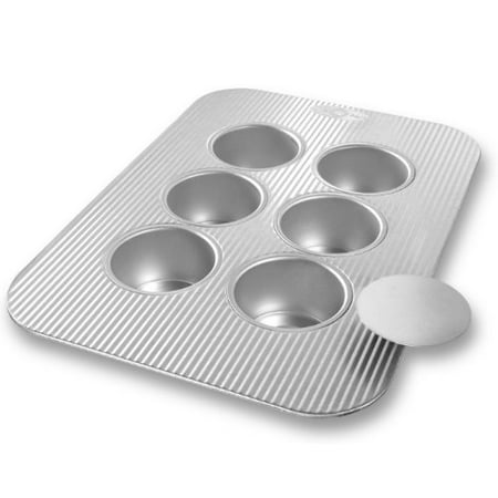 USA Pan Bakeware Aluminized Steel Mini Cheesecake Pan with Removable Bottoms, 6 (Best Cheesecake In The Usa)