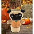 thumbnail image 5 of DolliBu Super Soft Pug Dog Hand Puppet Stuffed Animal with Pumpkin Plush Decor - Pug Dog Pumpkin Plush Animal for Fall, Halloween and Thanksgiving, Pumpkin Plush Toy for Kids, Adults - 10 Inches, 5 of 7