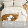 thumbnail image 3 of Davulos Beige Tufted Queen Comforter Set 7 Piece Bed in a Bag, Shabby Chic Boho Comforter and Sheet Set, Soft Microfiber Complete Bedding Set for All Season(Beige, Queen), 3 of 9