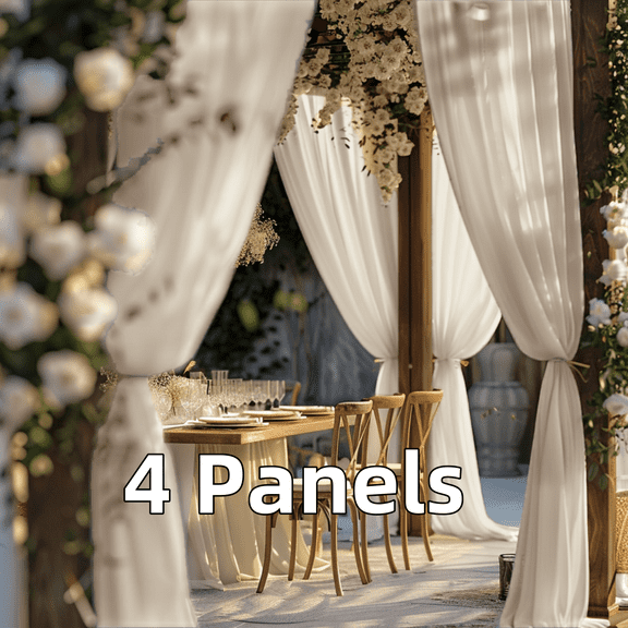 SMILETIME Outdoor Curtains for Patio, Premium Thick Privacy Rod Pocket Outside Curtains for Porch, Pergola, Cabana, 4 Panels