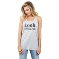 thumbnail image 2 of Look Inward Women's Fashion Sleeveless Flowy Racerback Tank Top Sport Grey Small, 2 of 5