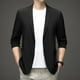 thumbnail image 3 of Traje informal de verano fino con protección solar para hombre de mediana edad, traje de papá de seda de hielo transpirable, chaqueta para hombre, 3 of 6