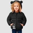 thumbnail image 2 of Staki Winter Infant Kids Baby Hooded Snowwear with Bear Ears Toddler Outerwear Lining Coat Warm Jacket Baby Wearing Jacket 12M,18M,24M,2T,3T,4T,5T(Black,4-5 Years), 2 of 7