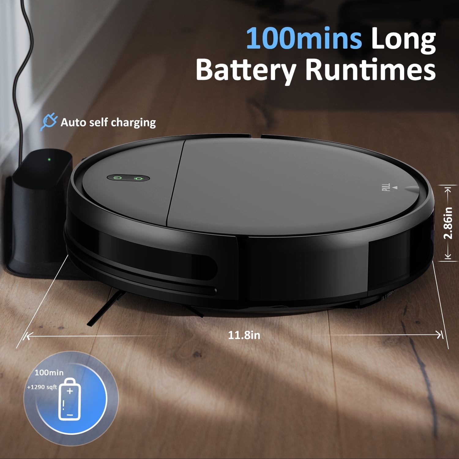 ONSON Robot Vacuum Cleaner, 2 in 1 Mop Combo for Pet Hair, Hard Floor