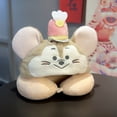 thumbnail image 5 of Lindo Dumbo Timothy con capucha en forma de U almohada para el cuello relleno Anime encantador viaje Blackout cuello almohada para siesta para oficina almohada chica, 5 of 5