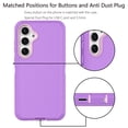 thumbnail image 6 of Takfox Shock-Absorbent Back Cover Cell Phone Case for Galaxy S24, Purple, 6 of 8