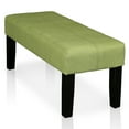 thumbnail image 3 of Furniture of America Parcey Contemporary Fabric Padded Bench in Green, 3 of 6