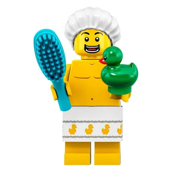 LEGO Series 19 Bathtub Guy Minifigure Interlocking Block Building Set