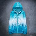 thumbnail image 2 of aidice Sunproof Jackets for Women Lightweight Zip up Hooded Gradient Color Outwear Hiking Tops with Pockets, 2 of 4