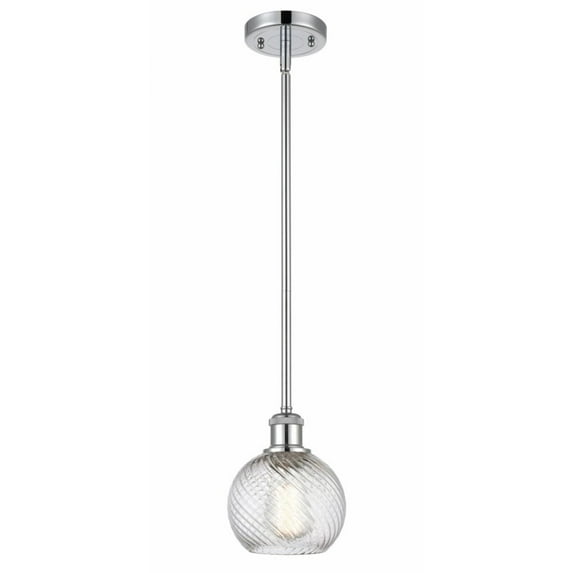 Innovations 516-1S-PC-G1214-6-LED Small Twisted Swirl 1 Light Pendant part of the Ballston Collection, Polished Chrome