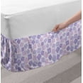 thumbnail image 2 of Geometric Bed Skirt, Ornamental Scattered Spiral Square Shapes Abstract Angled Lines, Elastic Bedskirt Dust Ruffle Wrap Around for Bedding Decor, 4 Sizes, Lavender Blue and Lilac, by Ambesonne, 2 of 2