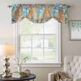 thumbnail image 6 of Summer Ocean Jellyfish Tie Up Valances Curtain, Adjustable Kitchen Nautical Colorful Sea Fish Coral Starfish Bubble Valances for Windows Decor, Rod Pocket Short Curtains for Bedroom/Bathroom 42"x18", 6 of 9