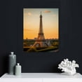 thumbnail image 4 of Paris Canvas Wall Art Eiffel Tower at Gold Sunrise Picture Painting Modern Cityscape Poster Artwork Framed for Bedroom Decor Ready to Hang, 4 of 4