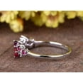 thumbnail image 2 of Women's Engagement Gift Ring Red Ruby 2Ct Marquise Cut Simulated 14K White Gold Plated, 2 of 4