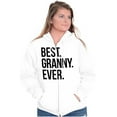 thumbnail image 4 of Best Granny Ever Grandma Grams Mother Womens Plus Size Graphic Zipper Hoodie Brisco Brands 4X, 4 of 5