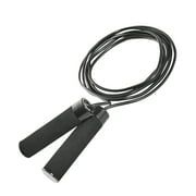 Athletic Works Weighted Jump Rope, Adjustable up to 9 ft, Black