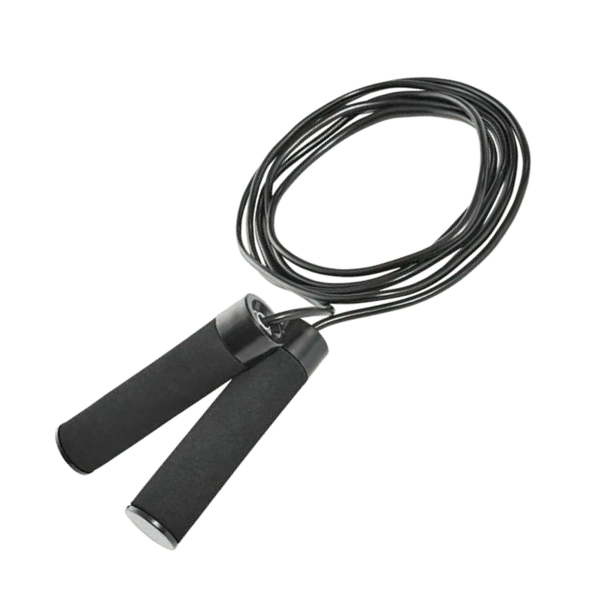 Athletic Works Weighted Jump Rope, Adjustable up to 9 ft, Black