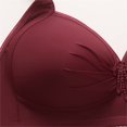 thumbnail image 5 of VISALY Bra Plus Size Women Full Support, Women's Bra Full Support No Wire Seamless Wireless, Shapedly Bra Shapedly Back Smoothing Push-Up Bra Plus Size super gather bra wireless push-up bra, Wine,46, 5 of 9
