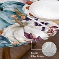 thumbnail image 3 of Orange Blue Pumpkin Fall Round Tablecloth, Fitted Table Cover with Elastic for 45"-54" Round Tables, Thanksgiving Maple Leaf Table Cloth Outdoor Indoor Dinning Party Waterproof Tablecloths, 3 of 7